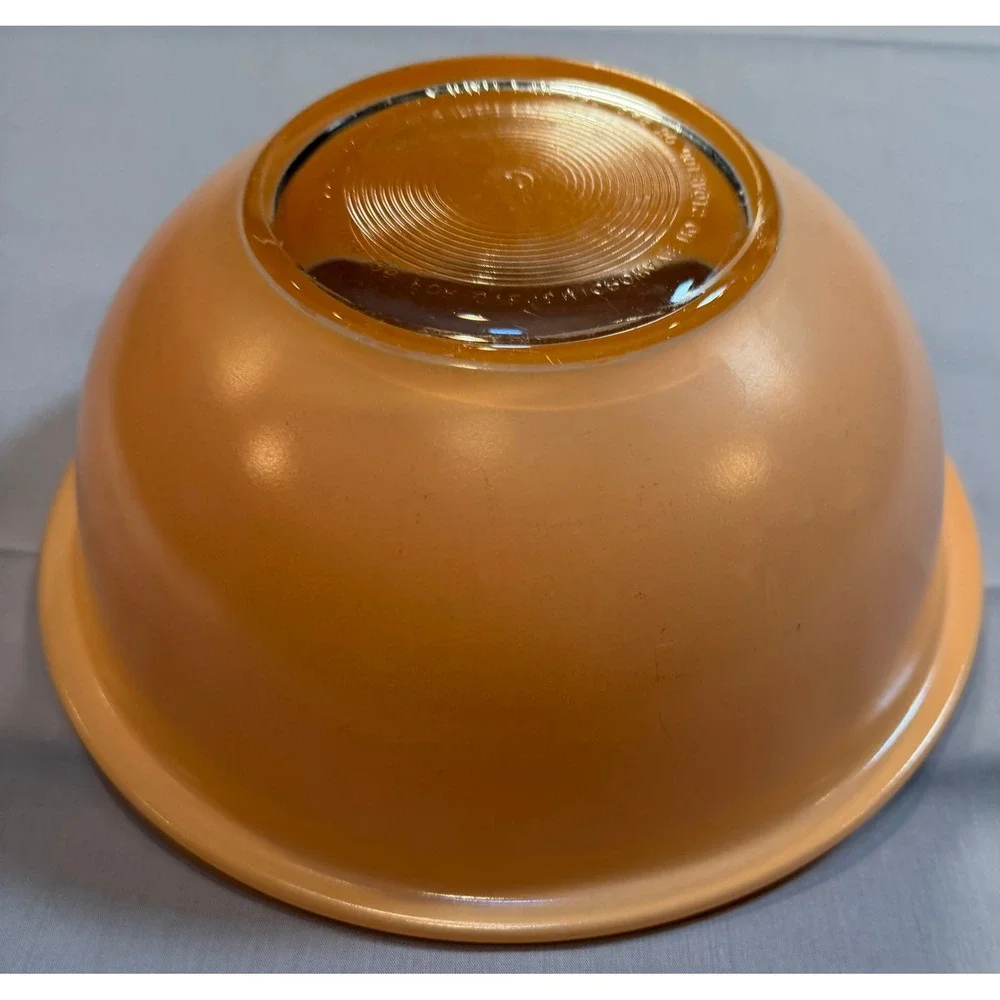 Vintage Pyrex 323 Orange Amber Tint Glass Mixing Bowl 1.5L Made in USA